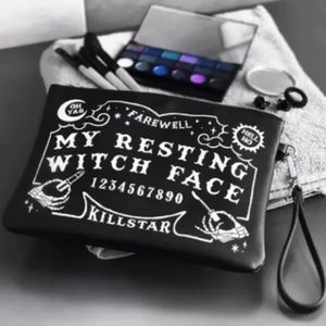 KILLSTAR Resting Witch Face large wristlet DESIGN ON BOTH SIDES
